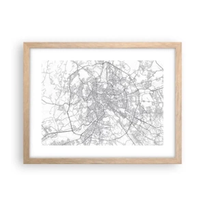 Póster en marco roble claro - El círculo romano - 40x30 cm