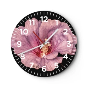Reloj de pared - Reloj de vidrio - Directo al corazón - 30x30 cm