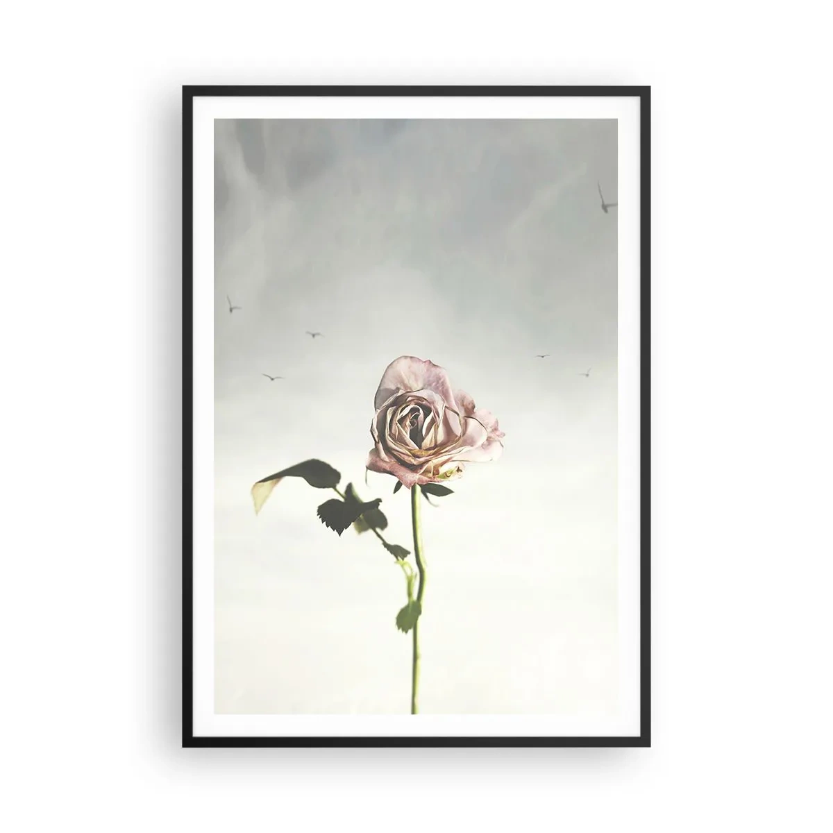 Póster en marco negro - Bienvenida a la primavera - 70x100 cm