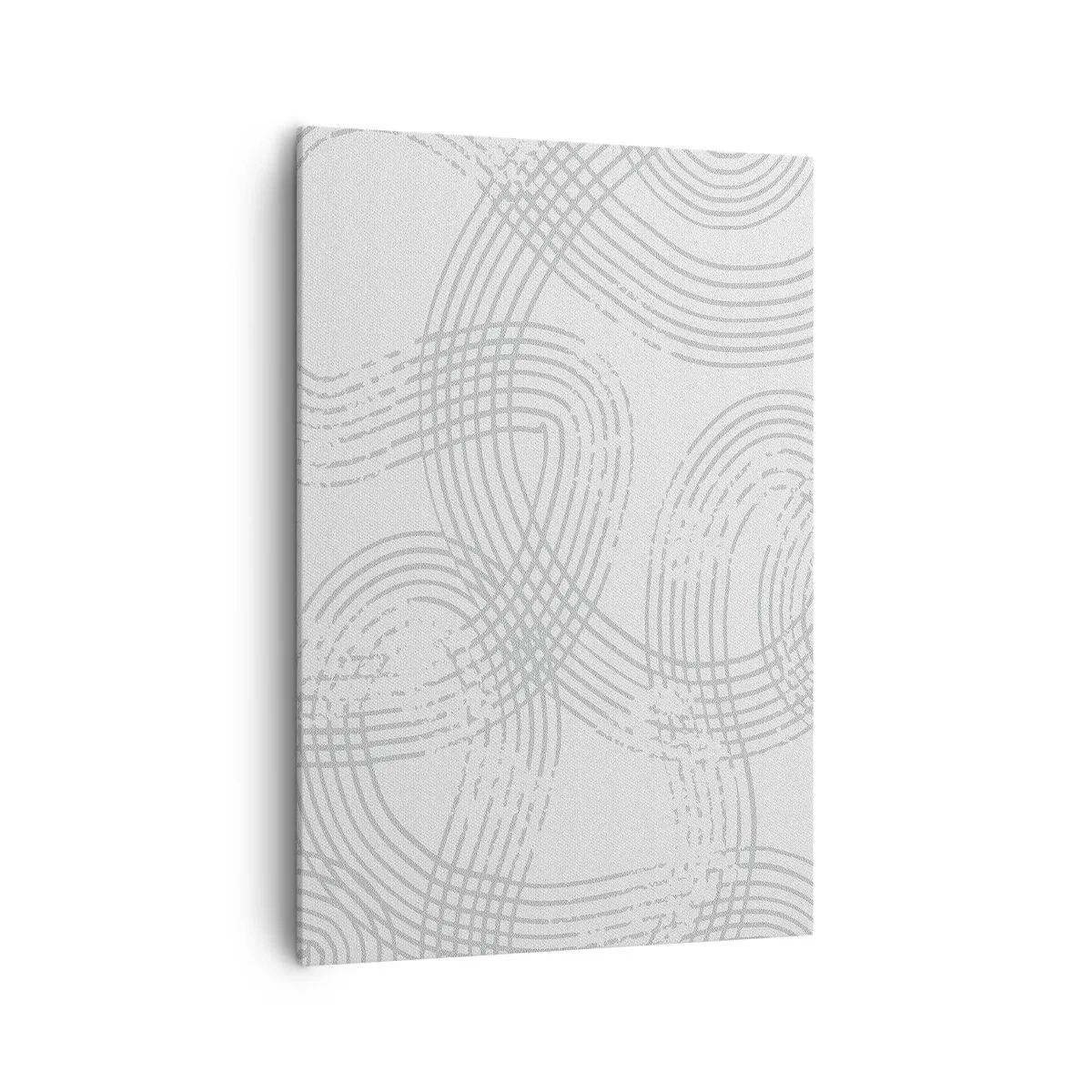 Cuadro sobre lienzo - Impresión de Imagen - Un patrón sutil con líneas entrelazadas en tonos claros. - 70x100cm - No hay camino recto - Decoración de pared moderna para salón y dormitorio ARTTOR