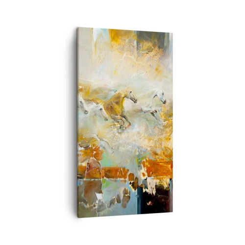 Cuadro sobre lienzo - Impresión de Imagen - Galopando a través de la luz - 45x80 cm
