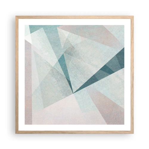 Póster en marco roble claro - Tranquilo pero dinámico - 60x60 cm