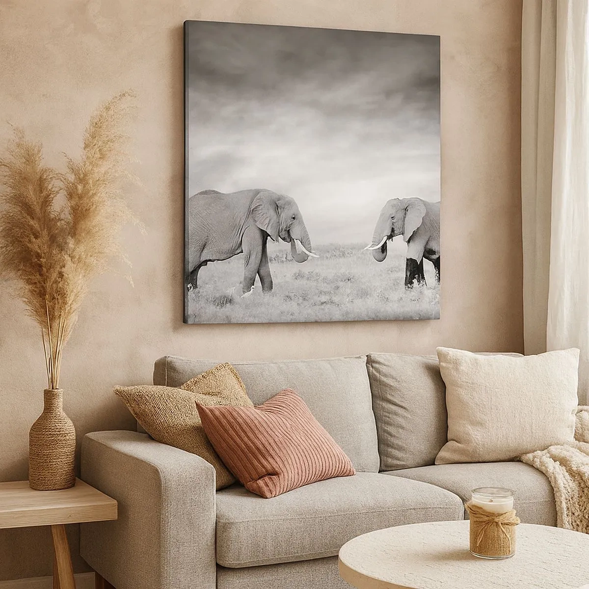 Cuadro sobre lienzo - Impresión de Imagen - El gris es hermoso - 30x30 cm