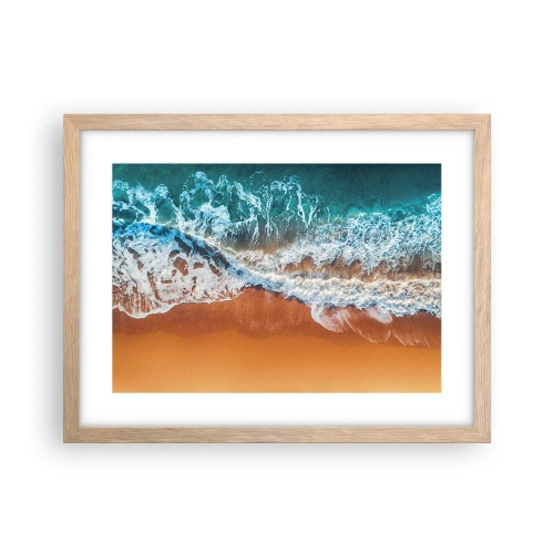 Póster en marco roble claro - Siempre a la par - 40x30 cm