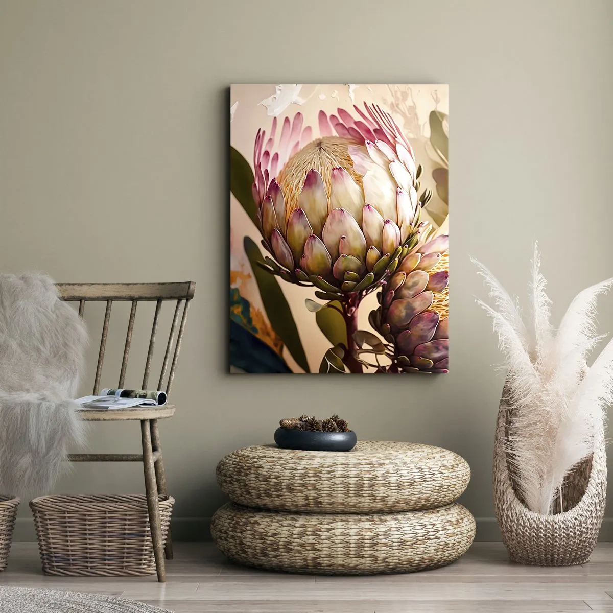 Cuadro sobre lienzo - Impresión de Imagen - Abrazados con ternura - 65x120 cm