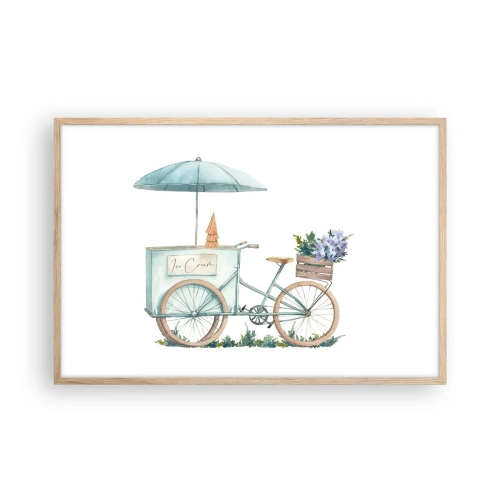 Póster en marco roble claro - Dulce recuerdo del verano - 91x61 cm