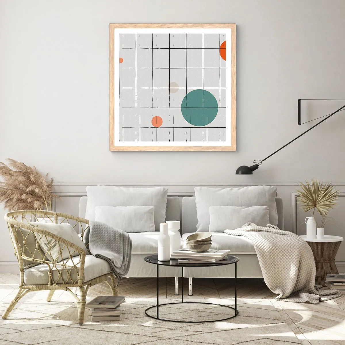 Póster en marco roble claro - Atrapados. ¿Nosotros o ellos? - 60x60 cm