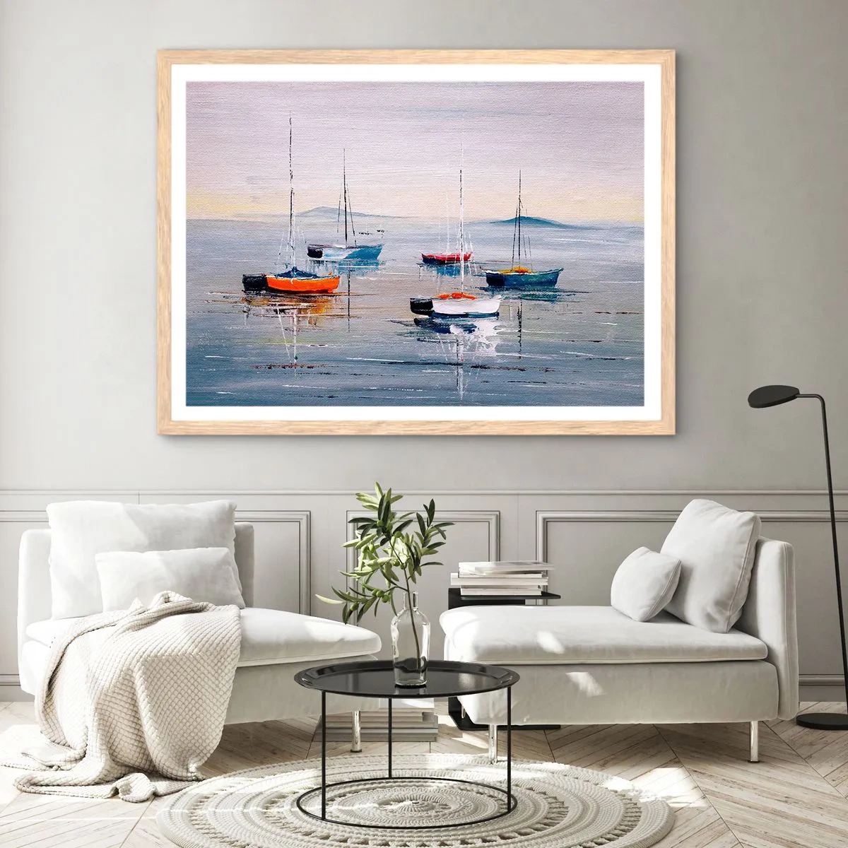 Póster en marco roble claro - Un más que merecido descanso - 50x40 cm