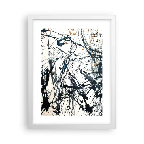 Póster en marco blanco - Abstracción expresionista - 30x40 cm