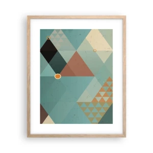 Póster en marco roble claro - Uno para todos y todos para uno - 40x50 cm