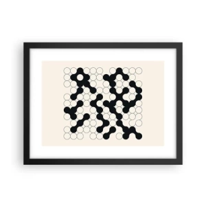Póster en marco negro - Juego chino - una variación - 40x30 cm