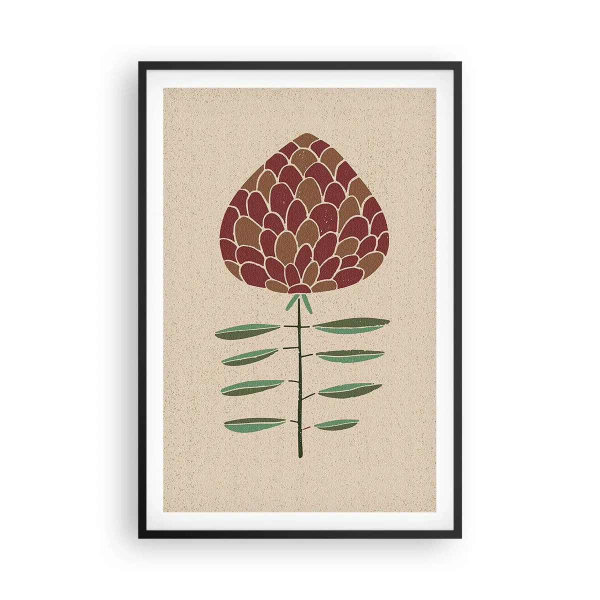 Póster en marco negro - Como una gran piña - 61x91 cm
