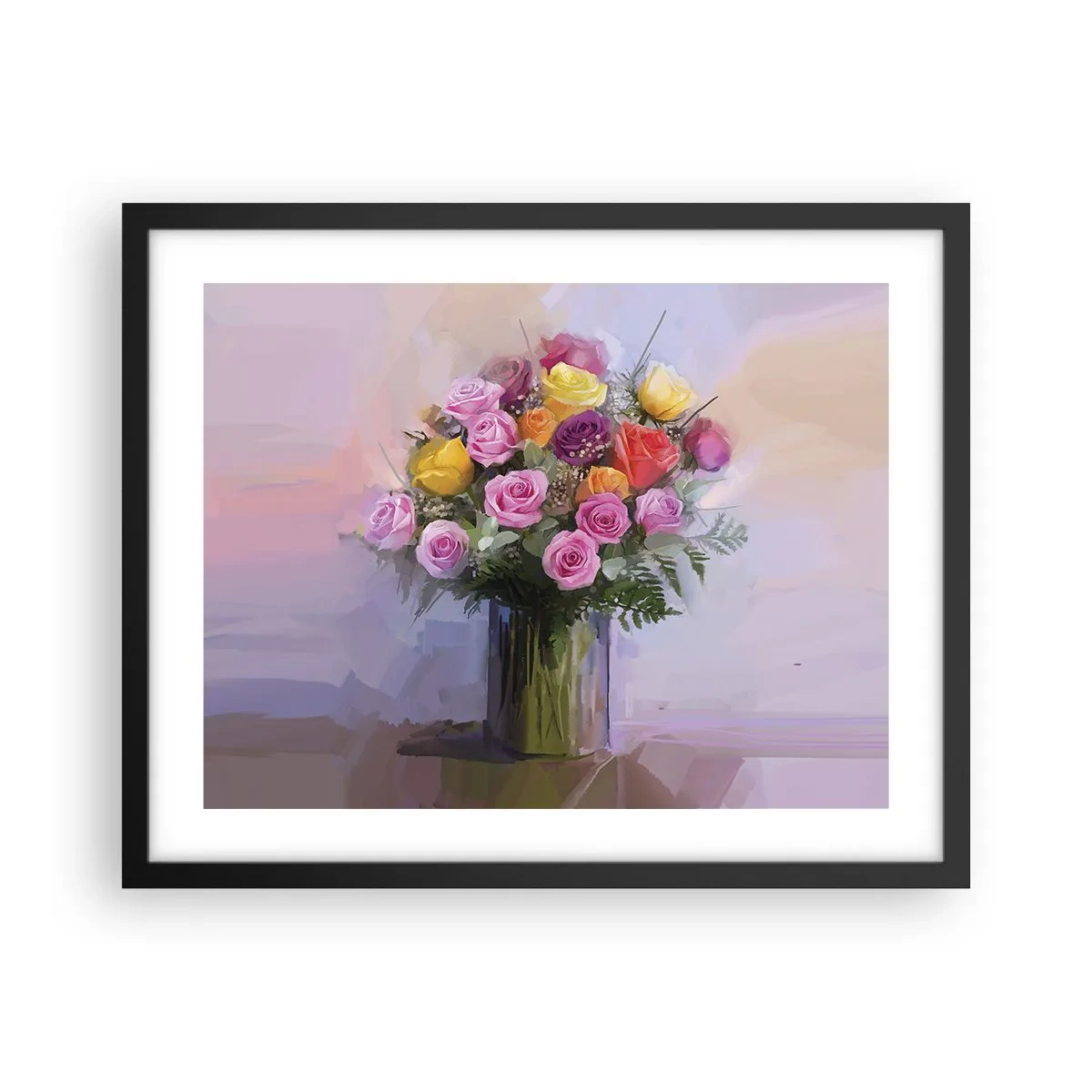 Póster en marco negro - Belleza inmortalizada - 50x40 cm