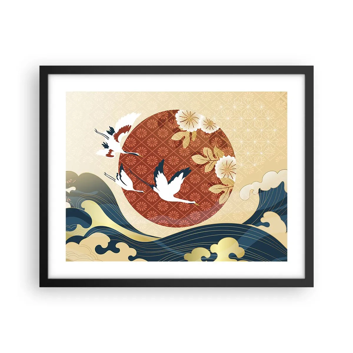 Póster en marco negro - Un cuento de hadas japonés - 50x40 cm