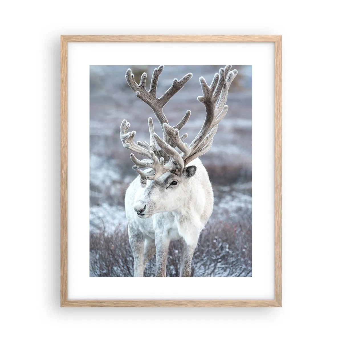 Póster en marco roble claro - Retrato al sol - 40x50 cm