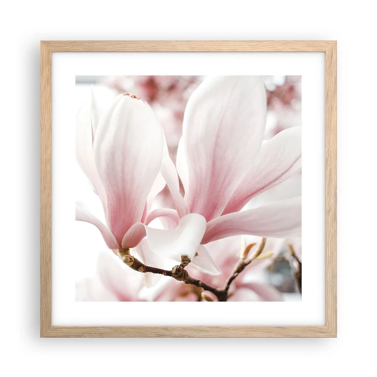 Póster en marco roble claro - Inmensidad de la ternura - 40x40 cm