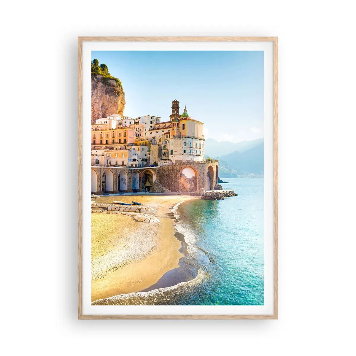 Póster en marco roble claro - Una ciudad extraordinaria - 70x100 cm