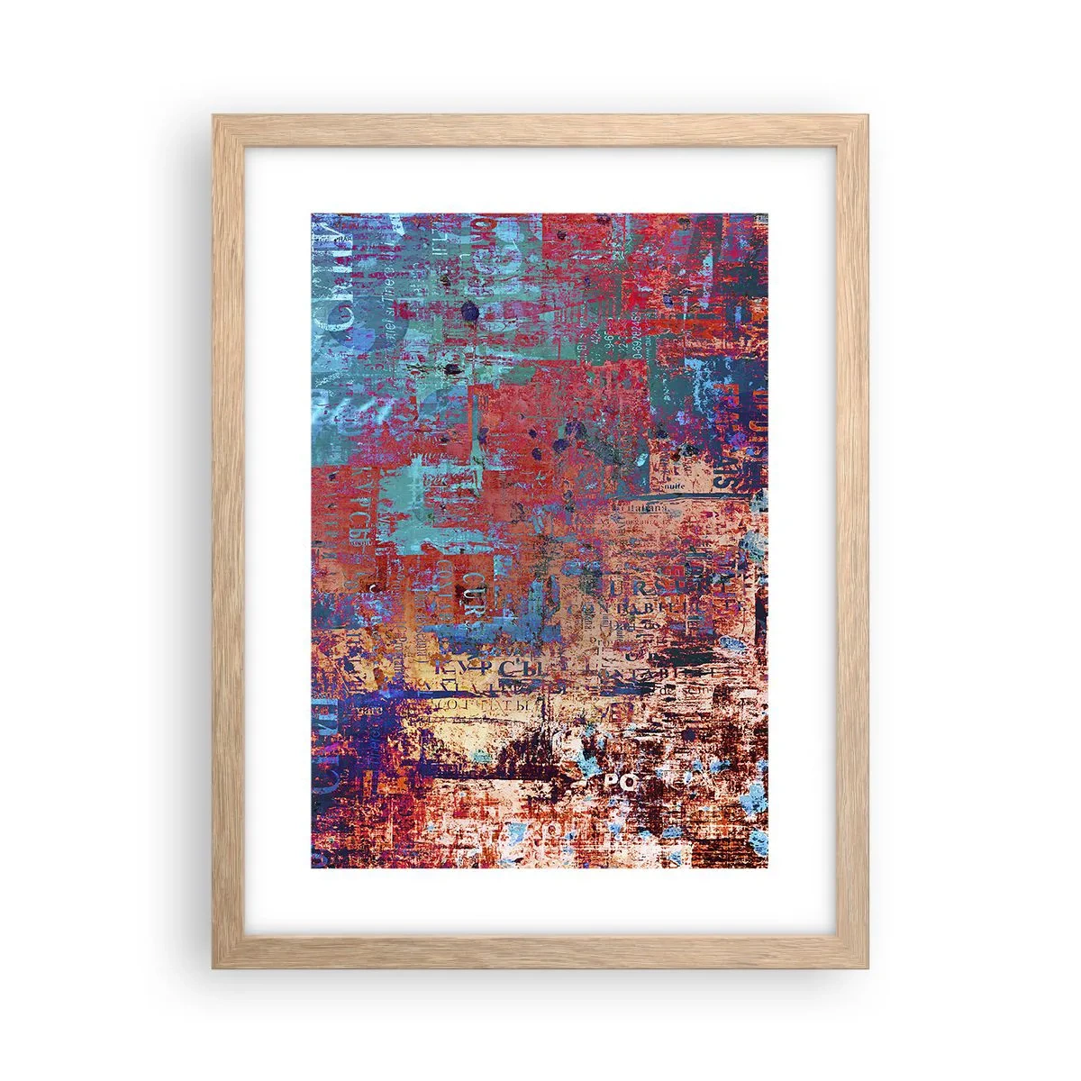 Póster en marco roble claro - Memoria y olvido - 30x40 cm