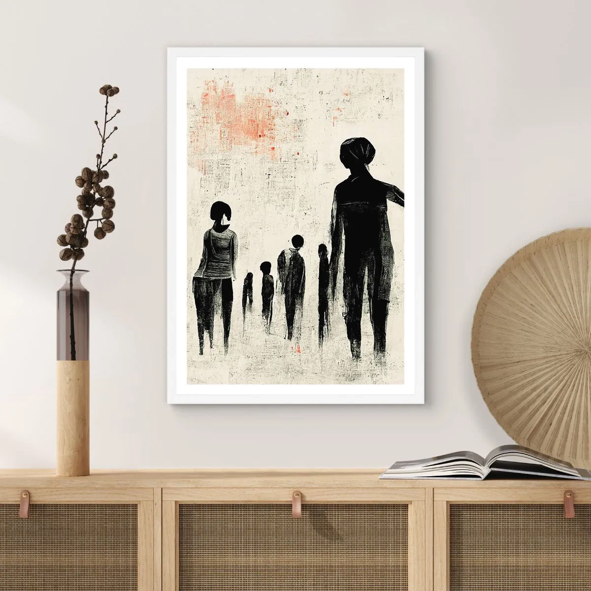 Póster en marco blanco - Contra la soledad - 50x70 cm