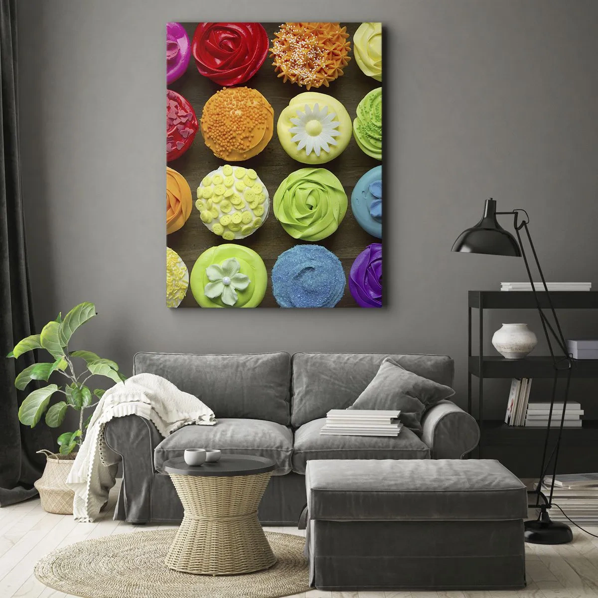 Cuadro sobre lienzo - Impresión de Imagen - Cada uno diferente - todos deliciosos - 45x80 cm