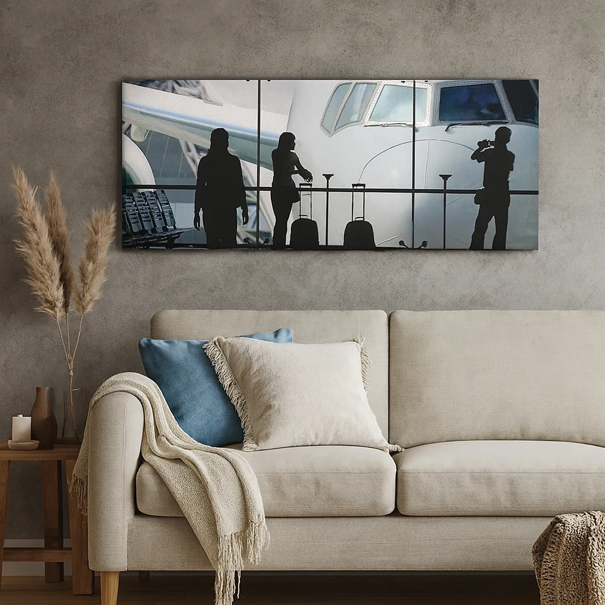 Cuadro sobre lienzo - Impresión de Imagen - Vis a vis en el aeropuerto - 30x30 cm