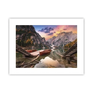 Póster - Espejo entre montañas - 40x30 cm