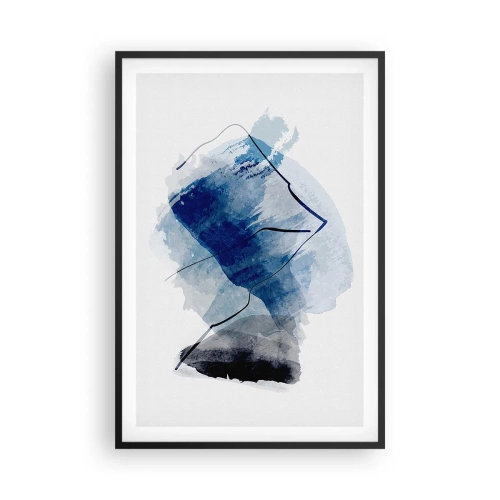 Póster en marco negro - Montaña helada - 61x91 cm