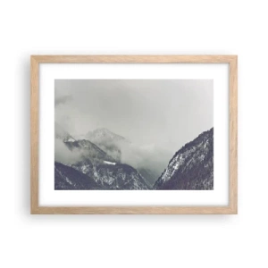 Póster en marco roble claro - Valle de la niebla - 40x30 cm