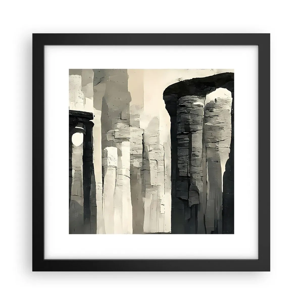 Póster en marco negro - La majestuosidad de la antigüedad - 30x30 cm