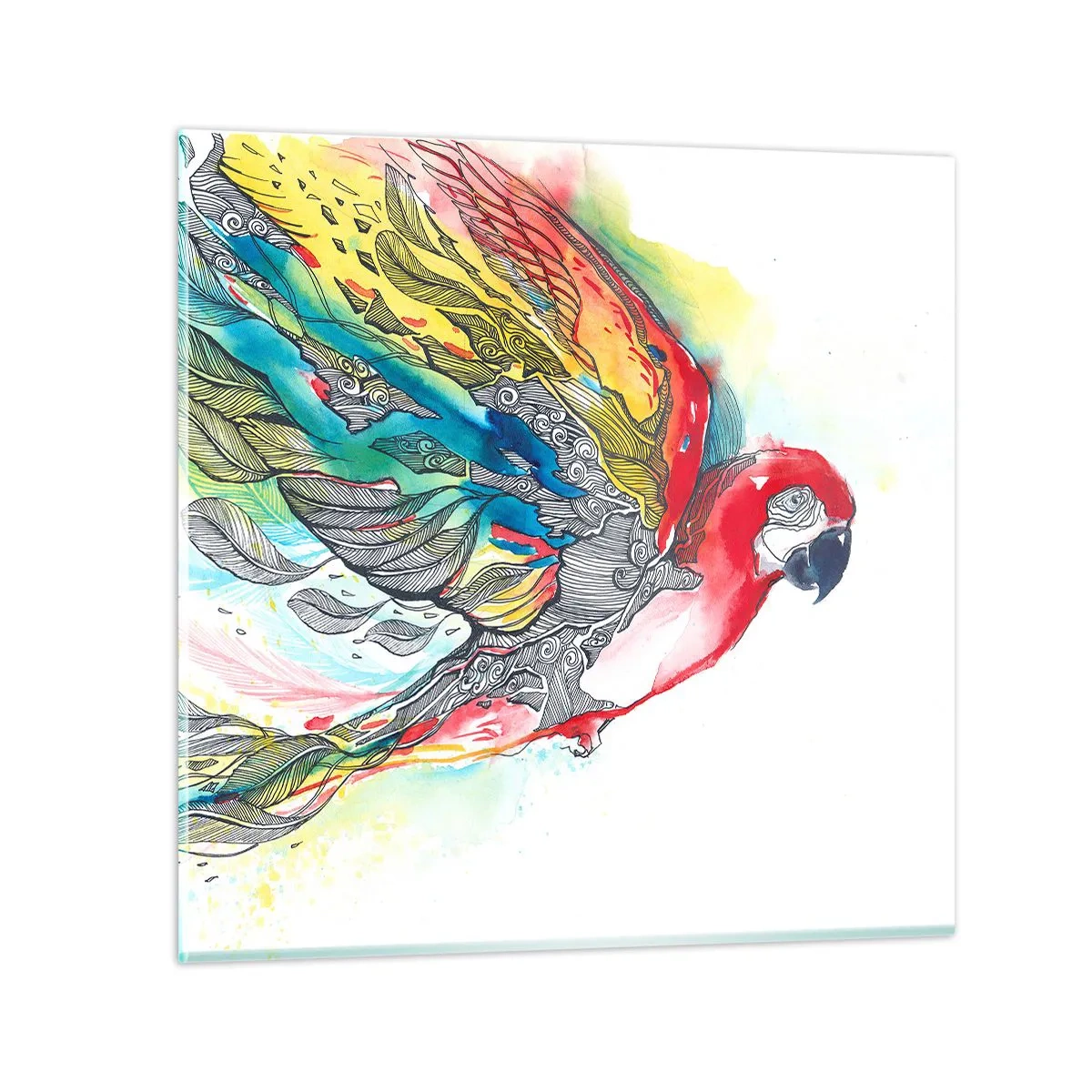 Cuadro sobre vidrio - Impresiones sobre Vidrio - Vivir con colorido - 50x50 cm