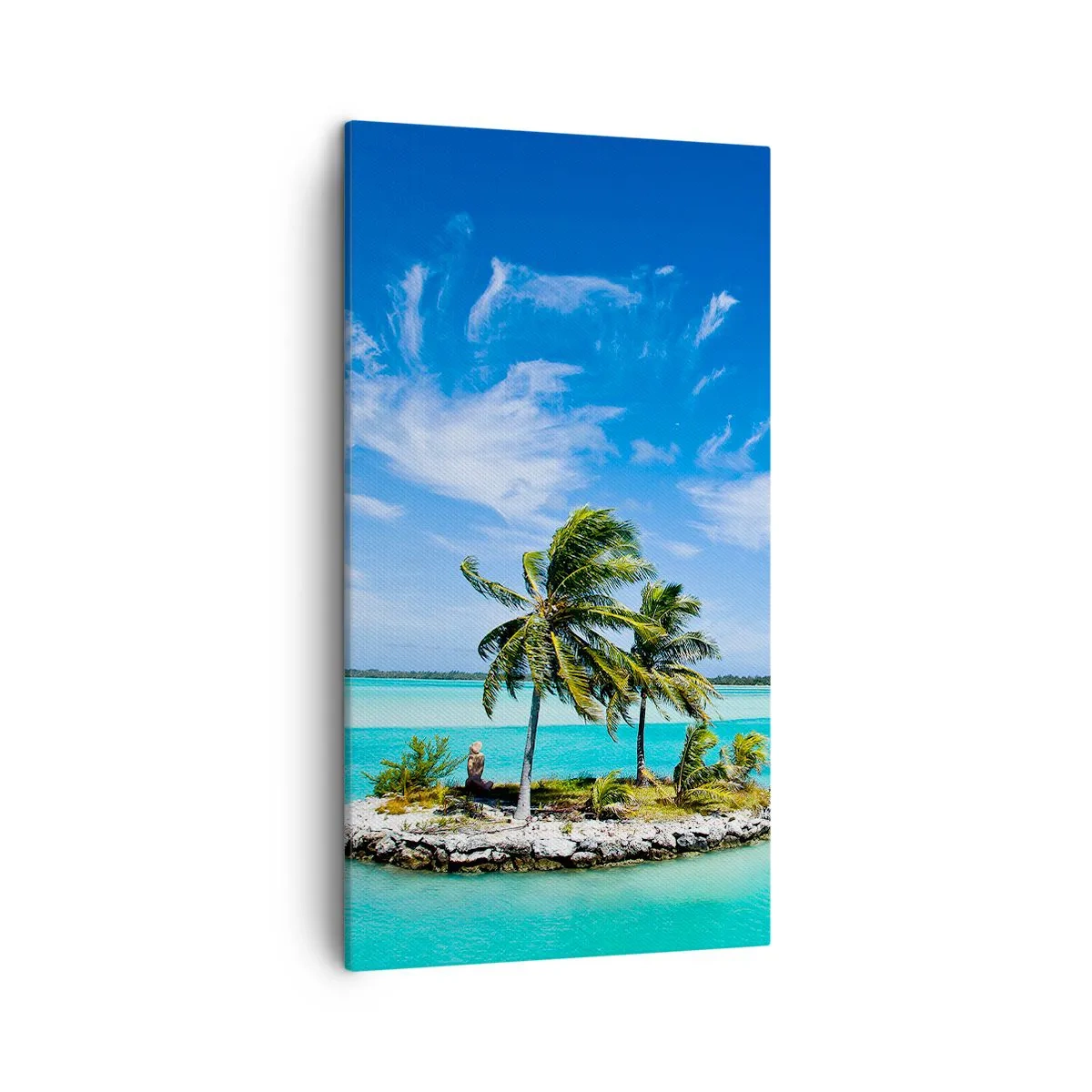 Cuadro sobre lienzo - Impresión de Imagen - El paraíso en la Tierra - 45x80 cm