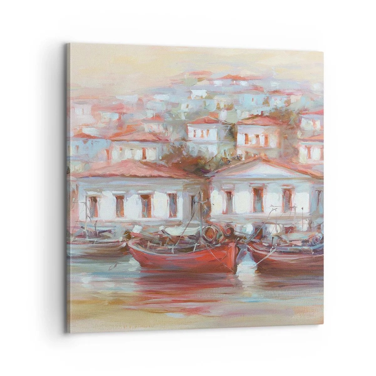 Cuadro sobre lienzo - Impresión de Imagen - Ciudad feliz - 60x60 cm