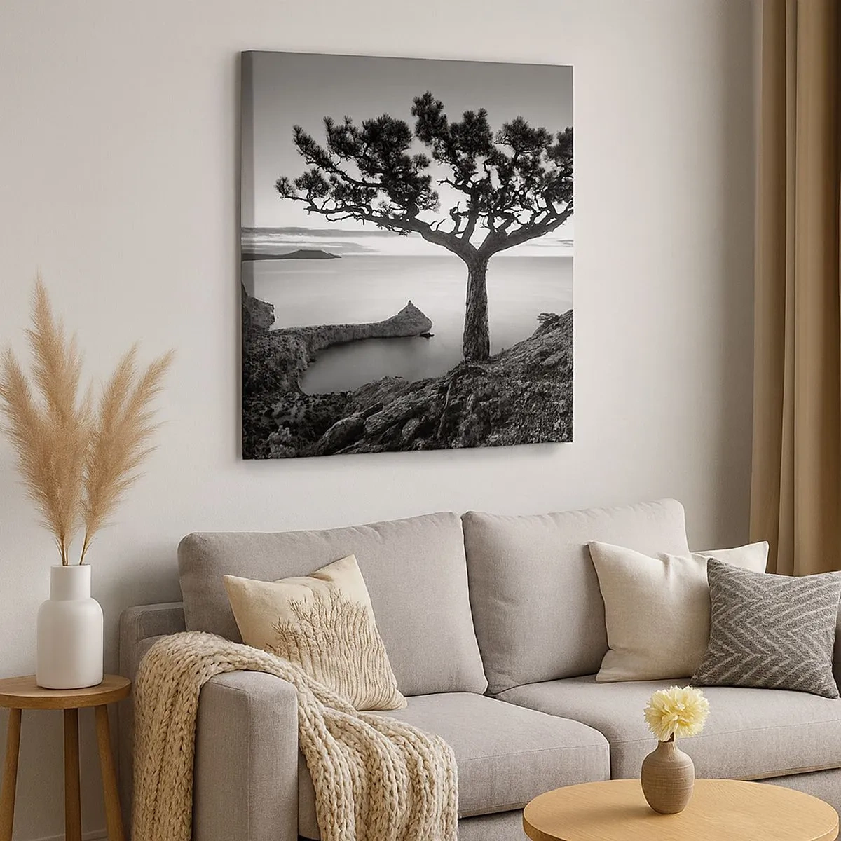 Cuadro sobre lienzo - Impresión de Imagen - Calma hasta el horizonte - 30x30 cm