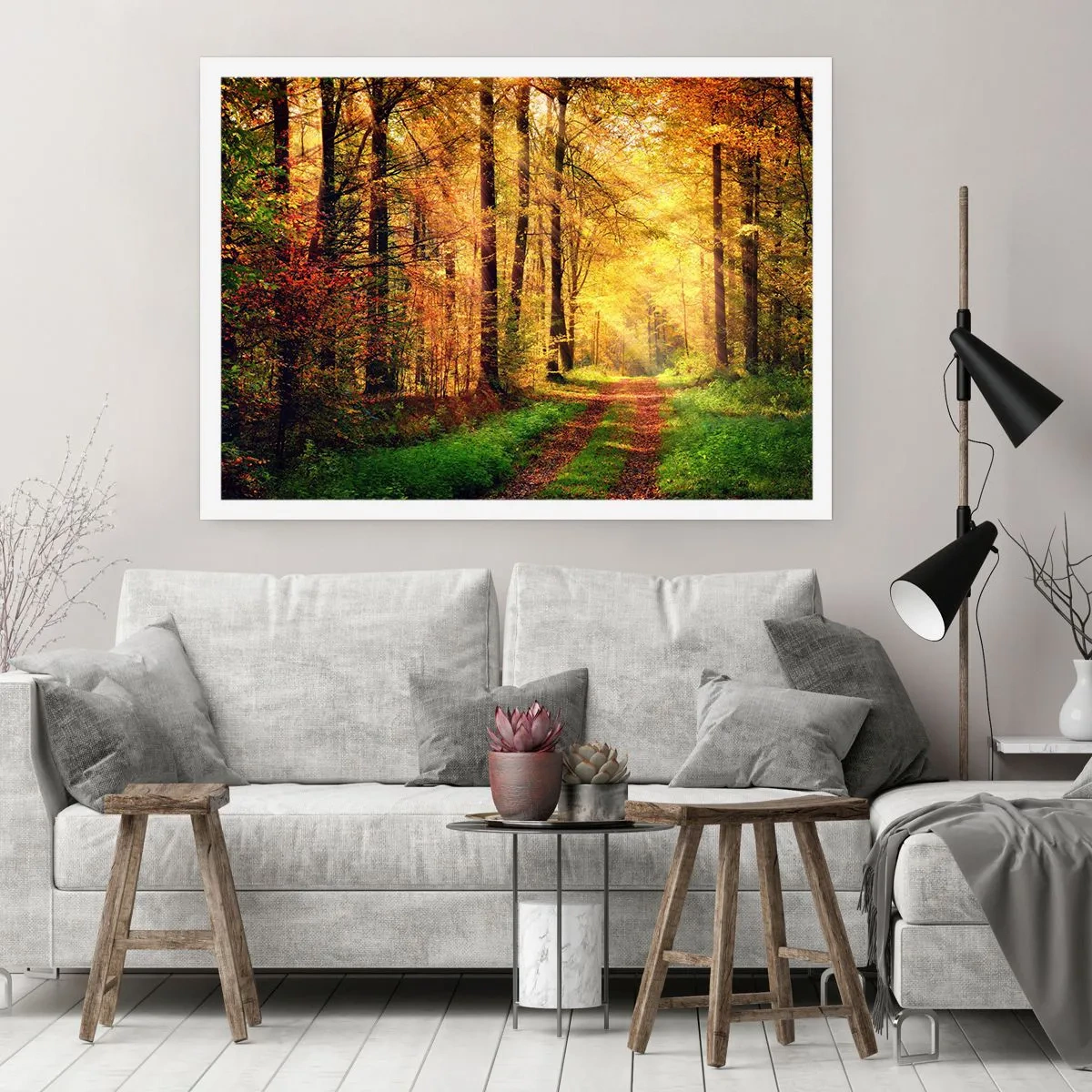 Póster - Silencio dorado del bosque - 40x30 cm
