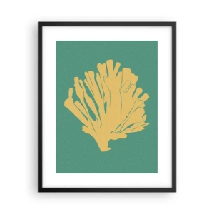 Póster en marco negro - Arbusto de un bosque submarino - 40x50 cm