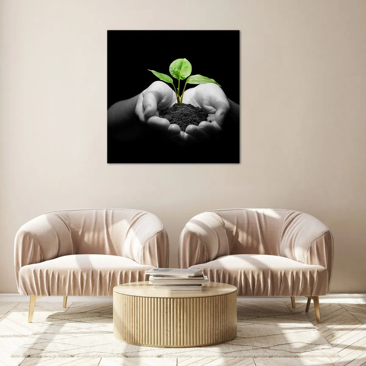 Cuadro sobre vidrio - Impresiones sobre Vidrio - Amo la naturaleza, la protejo - 70x70 cm