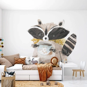 Fotomural Autadhesivo Deluxe Sticker - Mi amigo mapache - Para niños, Mapache, Gráficos - 250x175 cm