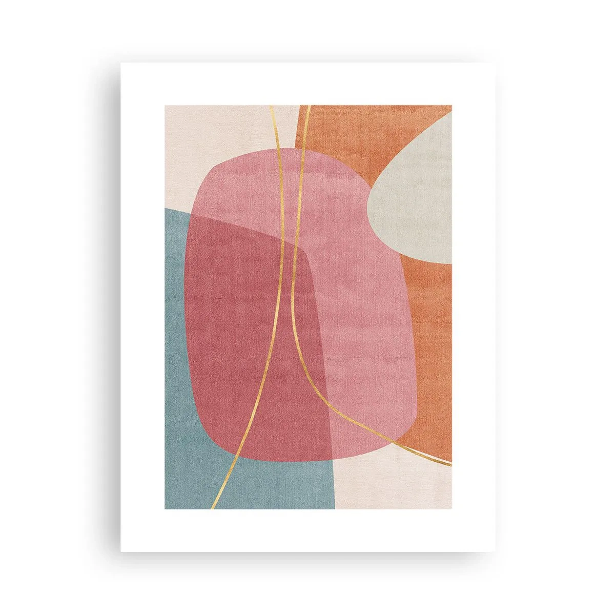 Póster - Composición en pastel con hilos de oro - 30x40 cm