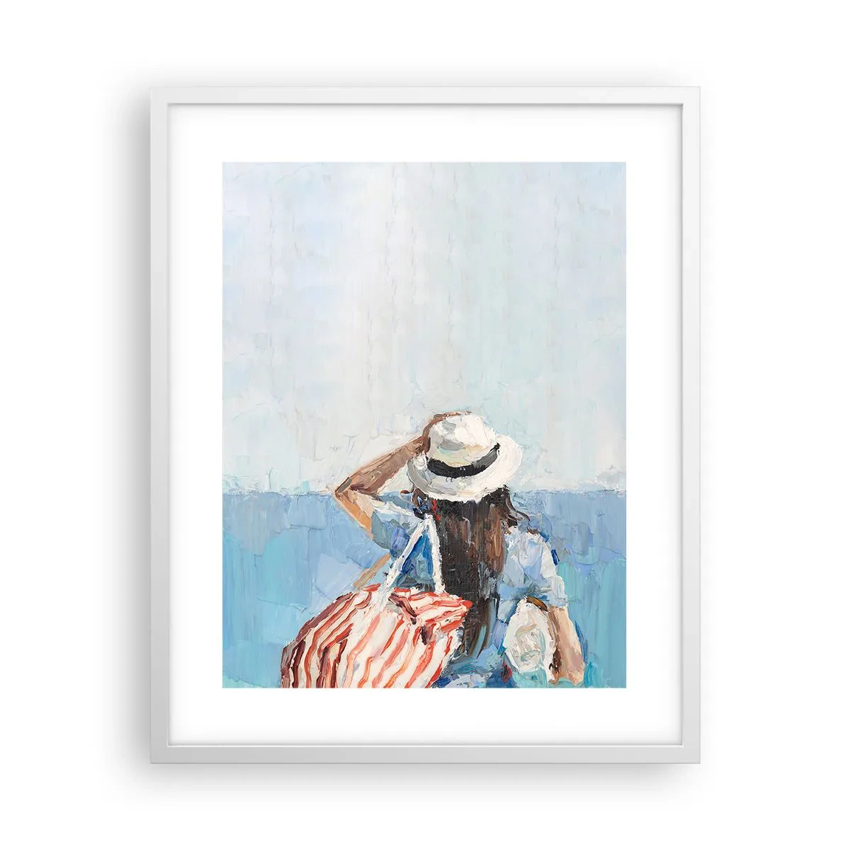 Póster en marco blanco - Bienvenida a tus vacaciones - 40x50 cm