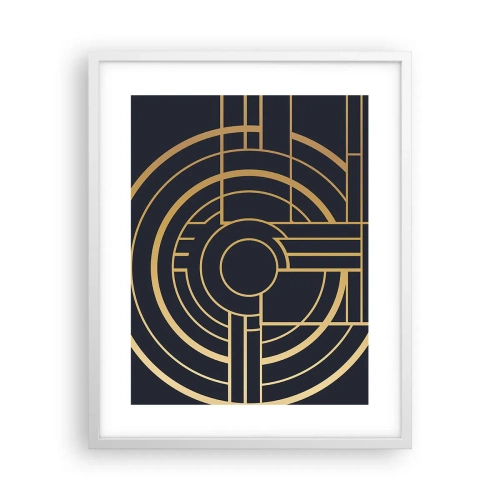 Póster en marco blanco - Giro de los elementos - 40x50 cm