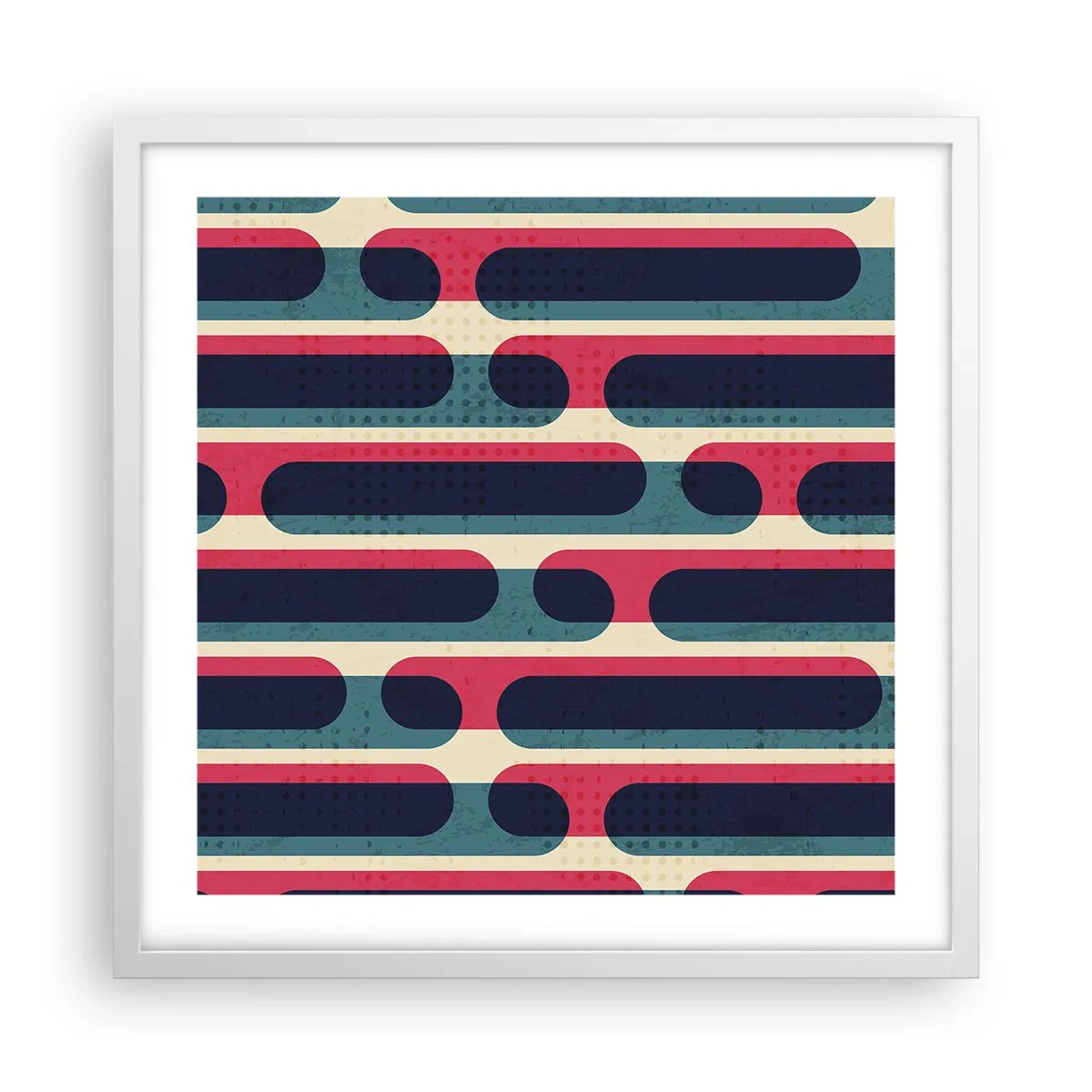 Póster en marco blanco - Profundidad y relieve - 50x50 cm