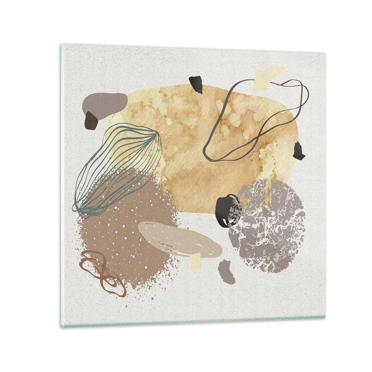 Cuadro sobre vidrio - Impresiones sobre Vidrio - Plumología aplicada - 30x30 cm