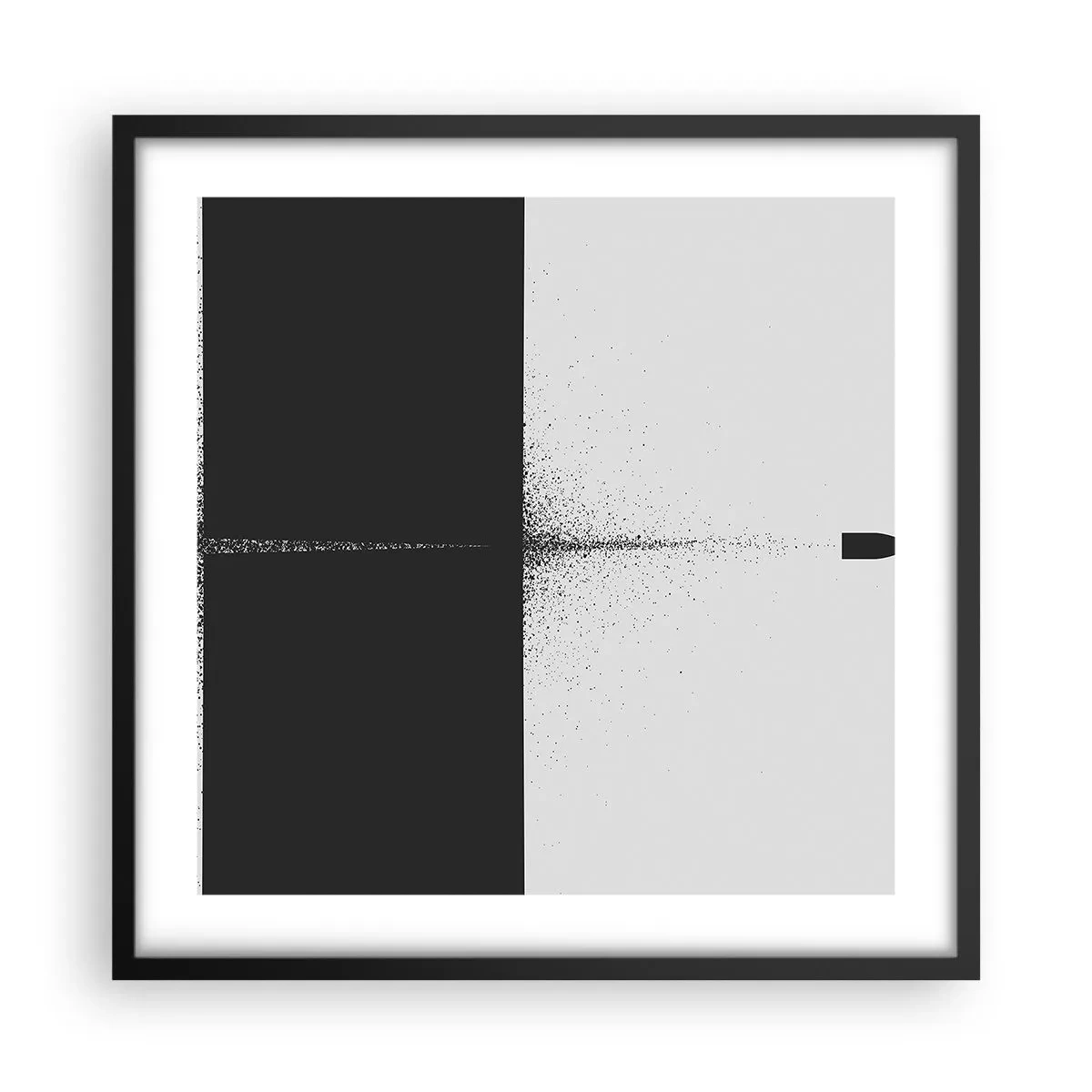 Póster en marco negro - Directa al objetivo - 50x50 cm