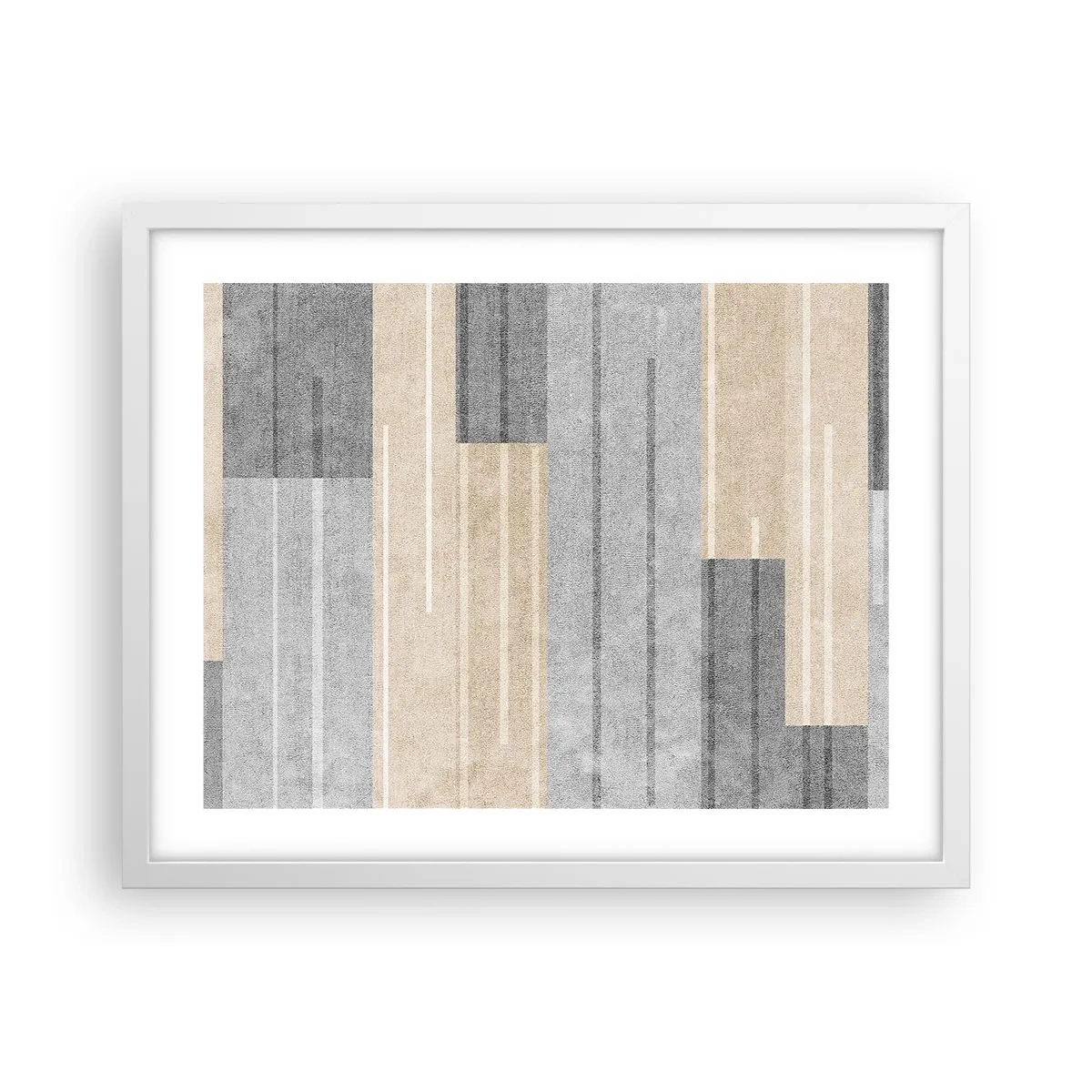 Póster en marco blanco - Composición: sostener la vertical - 50x40 cm