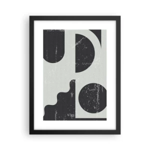 Póster en marco negro - Composición arriba y abajo - 30x40 cm