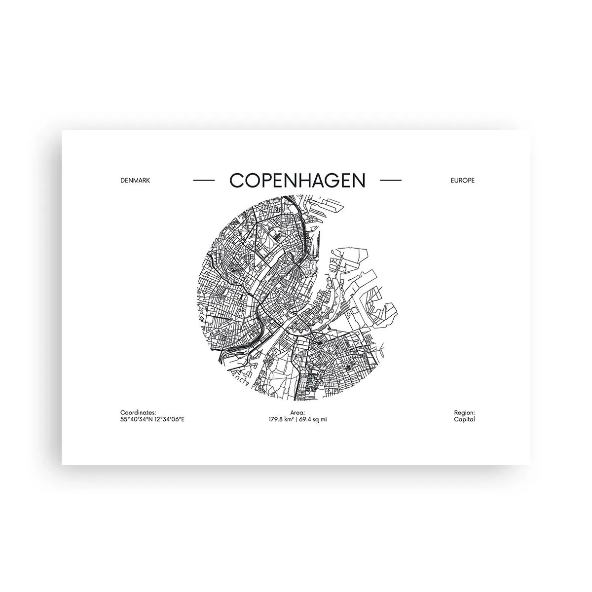 Póster - Anatomía de Copenhague - 70x50 cm