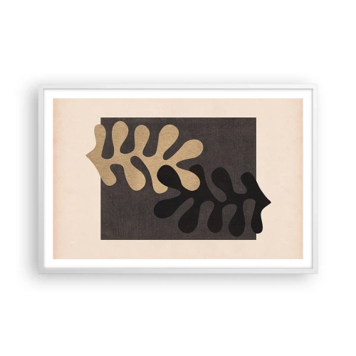 Póster en marco blanco - Ausencia y complemento - 91x61 cm