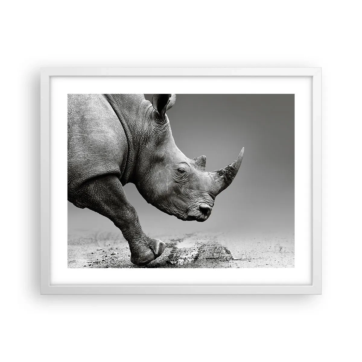 Póster en marco blanco - Fuerza imparable - 50x40 cm