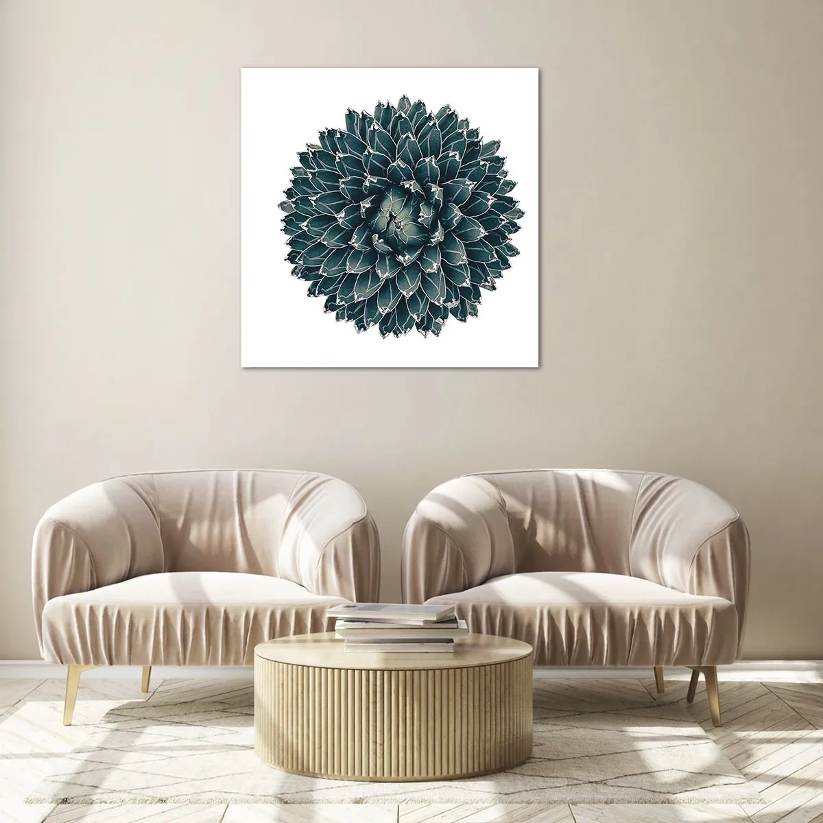 Cuadro sobre vidrio - Impresiones sobre Vidrio - Estrella del desierto - 70x70 cm