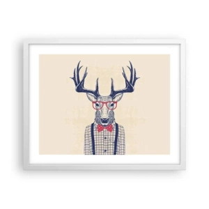 Póster en marco blanco - Una extravagancia lúdica - 50x40 cm